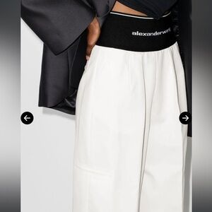 Alexander Wang Logo Waistband Trousers White